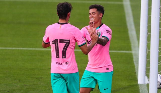 Barcelona gana 3-1 al Girona con gol de Coutinho y doblete de Messi.