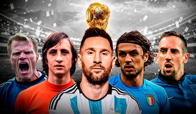 Además de Messi, jugadores como Oliver Kahn, Johan Cruyff, Paolo Maldini y Franck Ribéry perdieron finales de mundiales. Foto: composición de Gerson Cardoso/GLR