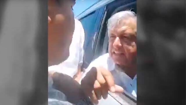 El presidente López Obrador le aseguró a Alexander López que el gobernador lo atendería. Captura de Video/El País.