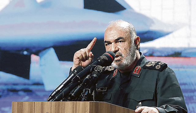 Bélico. Comandante en jefe de la Guardia Revolucionaria de Irán (IRGC), Hossein Salami. (Foto: AFP)