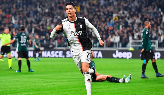 Cristiano Ronaldo marcó el primer gol de la Juventus sobre el Bologna por la fecha 8 de la Serie A 2019-2020. | Foto: EFE