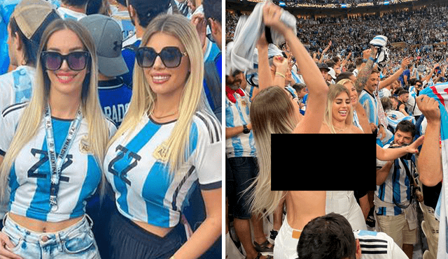 Hinchas argentinas hicieron topless en el Mundial Qatar 2022. Foto: composición LR / @noe.dreams1