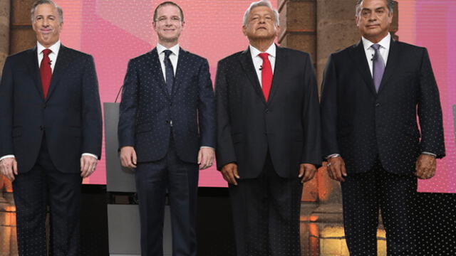 Debate presidencial en México: López Obrador, Anaya, Meade y Rodríguez
