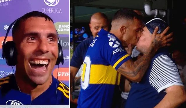 Boca Juniors: Carlos Tévez explicó porqué besó a Maradona.