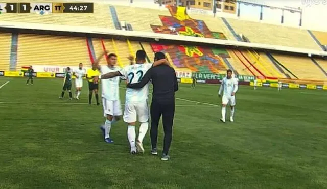Argentina y Bolivia vienen empatando 1-1 en La Paz. Foto: Captura de TyC Sports