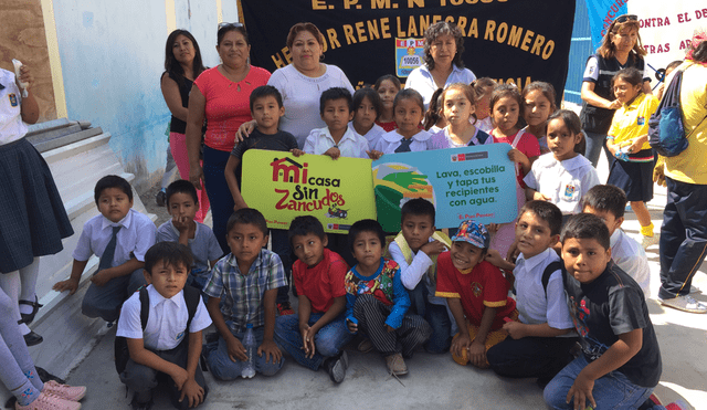 Lambayeque: escolares eliminan criaderos para evitar dengue en Ferreñafe