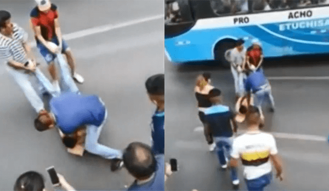 Ladrón es capturado, desnudado y golpeado en plena vía pública [VIDEO]