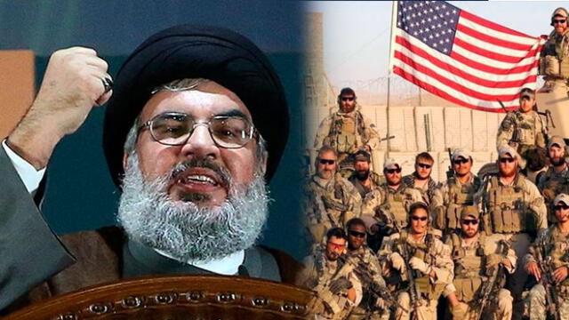 El líder de Hezbolá, Hasán Nasrallah, amenazó a las tropas de Estados Unidos que acudan a Medio Oriente. Foto: Composición