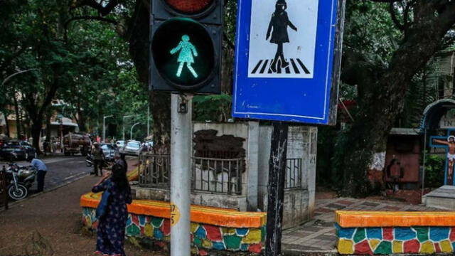 semáforo en la India