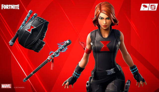 Skin de Black Widow que llegó a Fortnite a finales de 2019. Foto: Epic Games