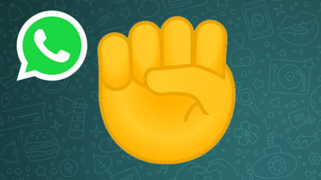 El emoji de WhatsApp del puño levantado.