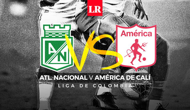Atlético Nacional y América de Cali se miden en la jornada 15 de la Liga Colombiana. Foto: Composición de Fabrizio Oviedo