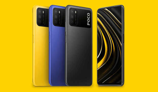 El Xiaomi POCO M3 está disponible en color amarillo, azul y gris. Foto: Xiaomi