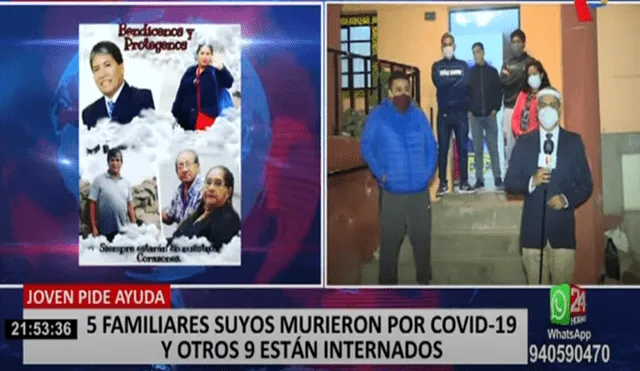 Familia que perdió a 5 familiares por la COVID-19, pide apoyo económico / Créditos: Captura de Pantalla- Panamericana Televisión