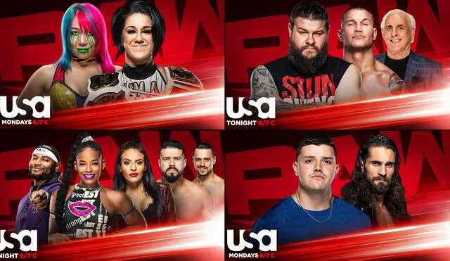 WWE RAW EN VIVO HOY por Fox Sports 2 previo a SummerSlam 2020. Foto: WWE/Composición