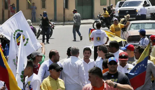 Luego del atentado la marcha pudo finalizar sin inconvenientes. Foto: Prensa Guaidó.