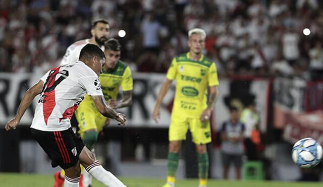 Quintero marcó de penal su primer gol en este 2020. Foto: Gol Caracol.