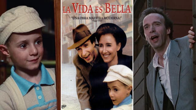 La vida es bella le permitió a Roberto Benigni ganar el premio Oscar a mejor actor - Fuente: composición