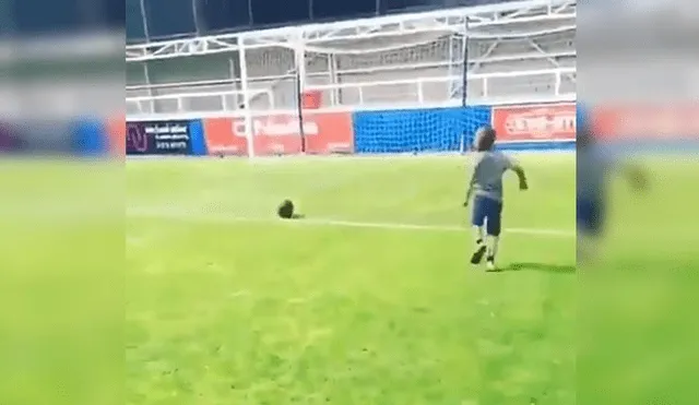 Facebook Viral: Niño estaba a punto de marcar un gol  y ocurre lo más insólito  [VIDEO]