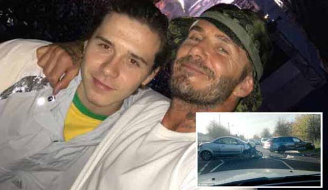 David Beckham y su hijo sufren accidente automovilístico