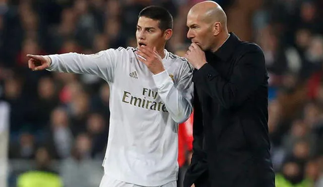 James Rodríguez contó que, cuando llegó Zidane, sabía que no iba a jugar. Foto: Prensa/Real Madrid
