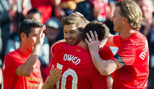 Michael Owen y Steven Gerrard anotan en triunfo 4-3 de las leyendas del Liverpool sobre el Real Madrid | VIDEO