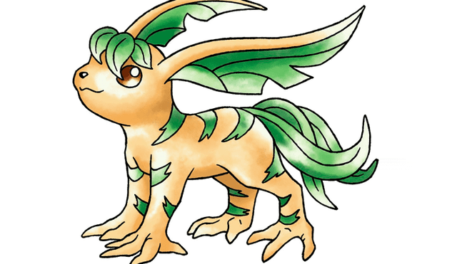 Este fue el primer diseño de Leafeon en la beta de Pokémon Gold and Silver