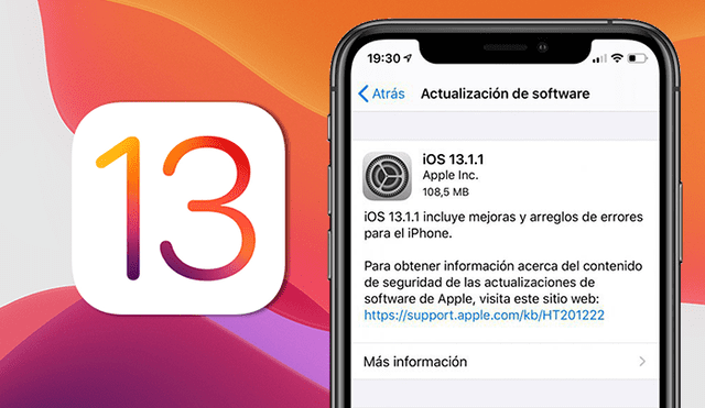 Apple presenta actualización a iOS 13.1.1.