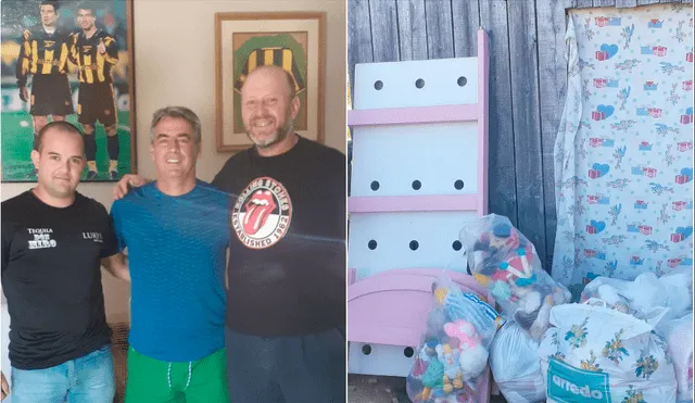 Pablo Bengoechea donó juguetes y una cama para los más necesitados en el Merendero La Colina, en Uruguay. | Foto: @RIVERATODOMANYA