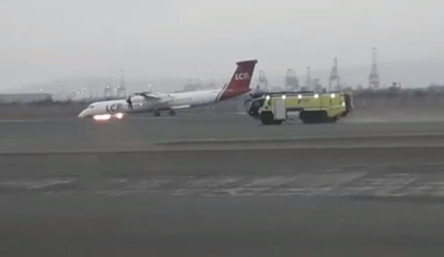Avión de LC Perú aterriza de emergencia en el Jorge Chávez tras presentar fallas