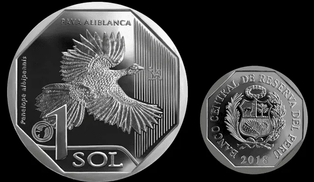 Moneda alusiva a la Pava Aliblanca. Foto: BCRP