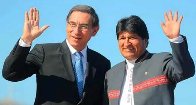 Martín Vizcarra y Evo Molares llegan a acuerdos sobre exportación de gas y descontaminación de Titicaca.