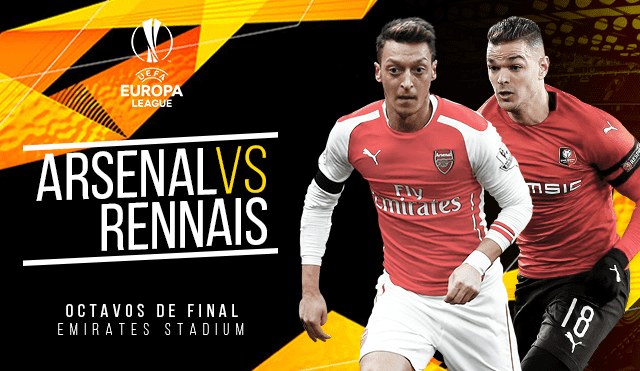 Arsenal derrotó 3-0 al Rennais y clasificó a los cuartos de final de la Europa League [RESUMEN]