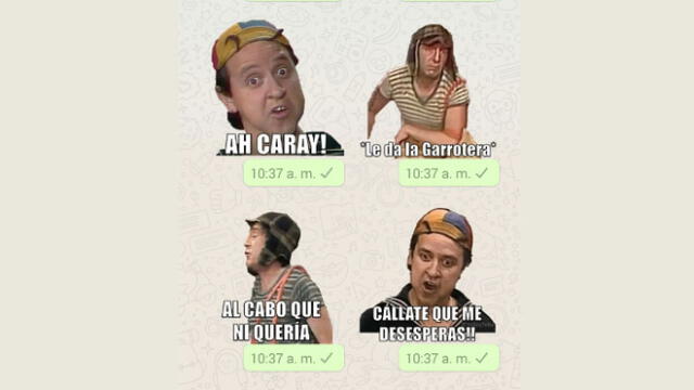 Divertidos stickers de WhatsApp de El Chavo del Ocho.