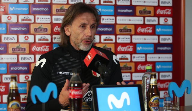 Ricardo Gareca brindó declaraciones previo al estreno de la selección peruana en las Eliminatorias. Foto: FPF