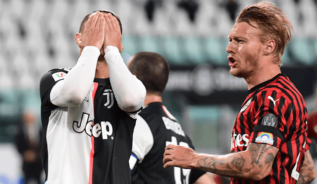 Juventus y AC Milan se enfrentan por la vuelta de las semifinales de la Copa Italia 2020. | Foto: AFP