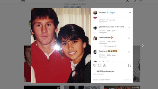 Lionel Messi le recuerda a Antonella Roccuzzo cómo nació su historia de amor. Fuente: Instagram