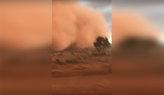 Facebook: Conductor asombra al mostrar el interior de una tormenta de arena [VIDEO]