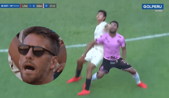 Universitario vs Boys: La airada reacción de Denis tras fuerte falta de Osorio [VIDEO]