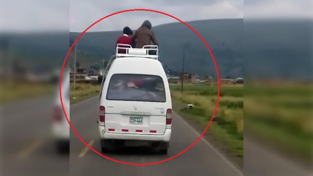 Puno: alumnos arriesgan su vida al viajar en techo de vehículo [VIDEO]
