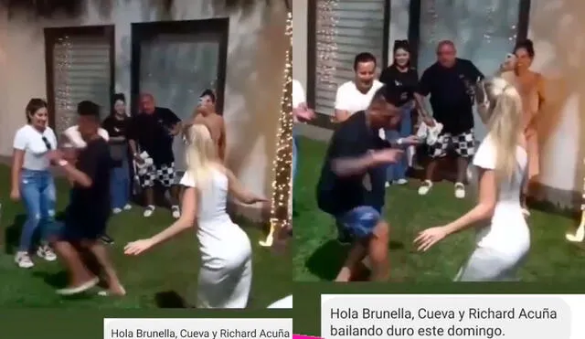 Brunella Horna se divierte con Christian Cueva en reunión. Foto: captura/Instagram