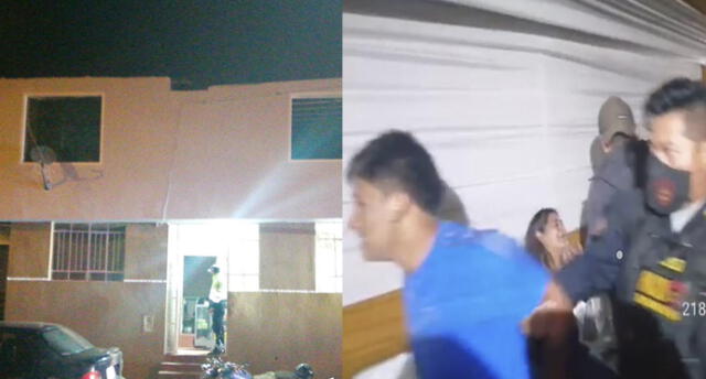 La Policía intervino la vivienda en la parte alta del distrito de Miraflores, donde se realizaba la fiesta patronal. Foto: PNP.