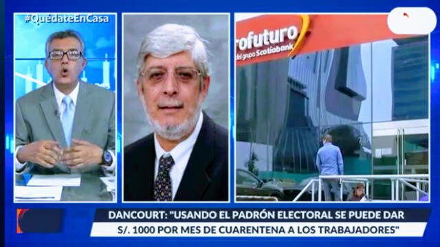 Óscar Dancourt entrevistado en RTV Economía. Foto: Captura.