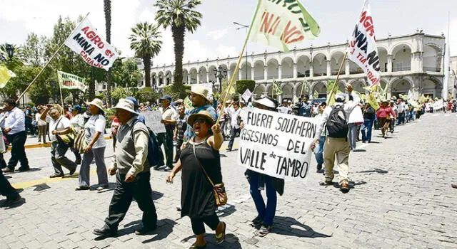 Arequipa: Dirigentes de Tambo le exigen claridad a Vizcarra sobre proyecto Tía María