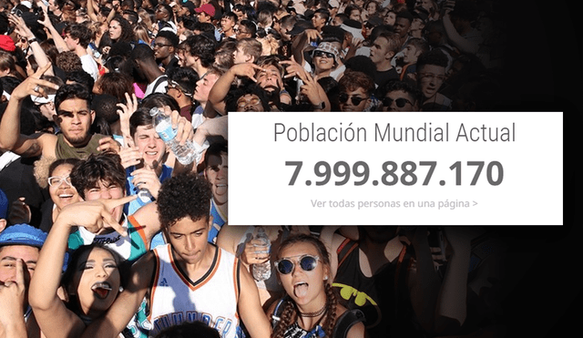 La población mundial, a punto de llegar a 8.000 millones de habitantes. Foto: Roderick Pullum / composición de Fabrizio Oviedo