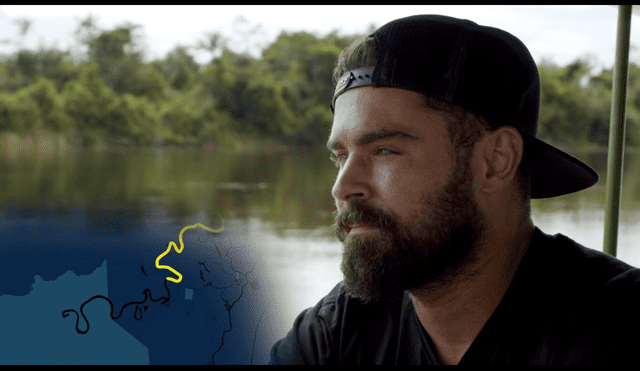 Efron se internó en el Amazonas peruano para conocer y recolectar frutos y plantas medicinales. Imagen: Netflix.