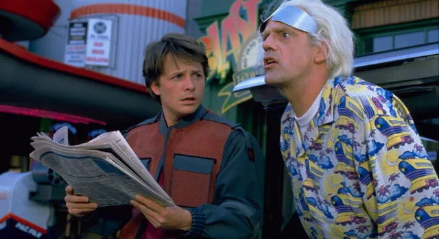 Michael J. Fox y Christopher Lloyd.