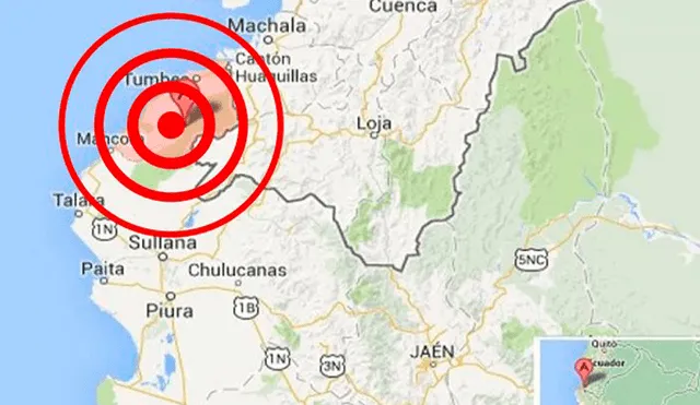 Sismo de magnitud 4.7 se registró en Tumbes esta mañana