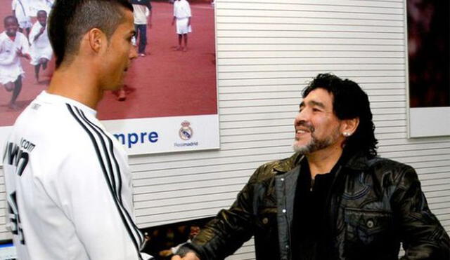 Cristiano Ronaldo expresó su admiración por a lo largo de su carrera Maradona. Foto: Real Madrid