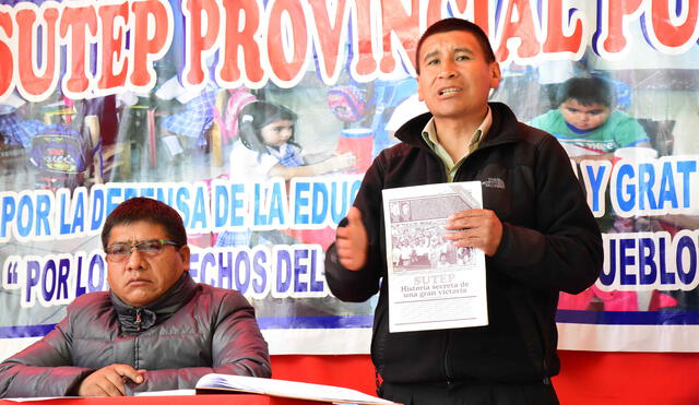 Profesores del Sutep Puno iniciarán paro indefinido el 20 de junio